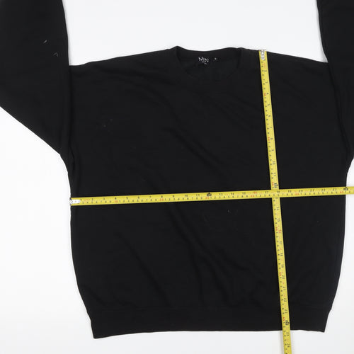boohooMAN Men's Black Paris Graphic Print Pullover Sweatshirt Size S