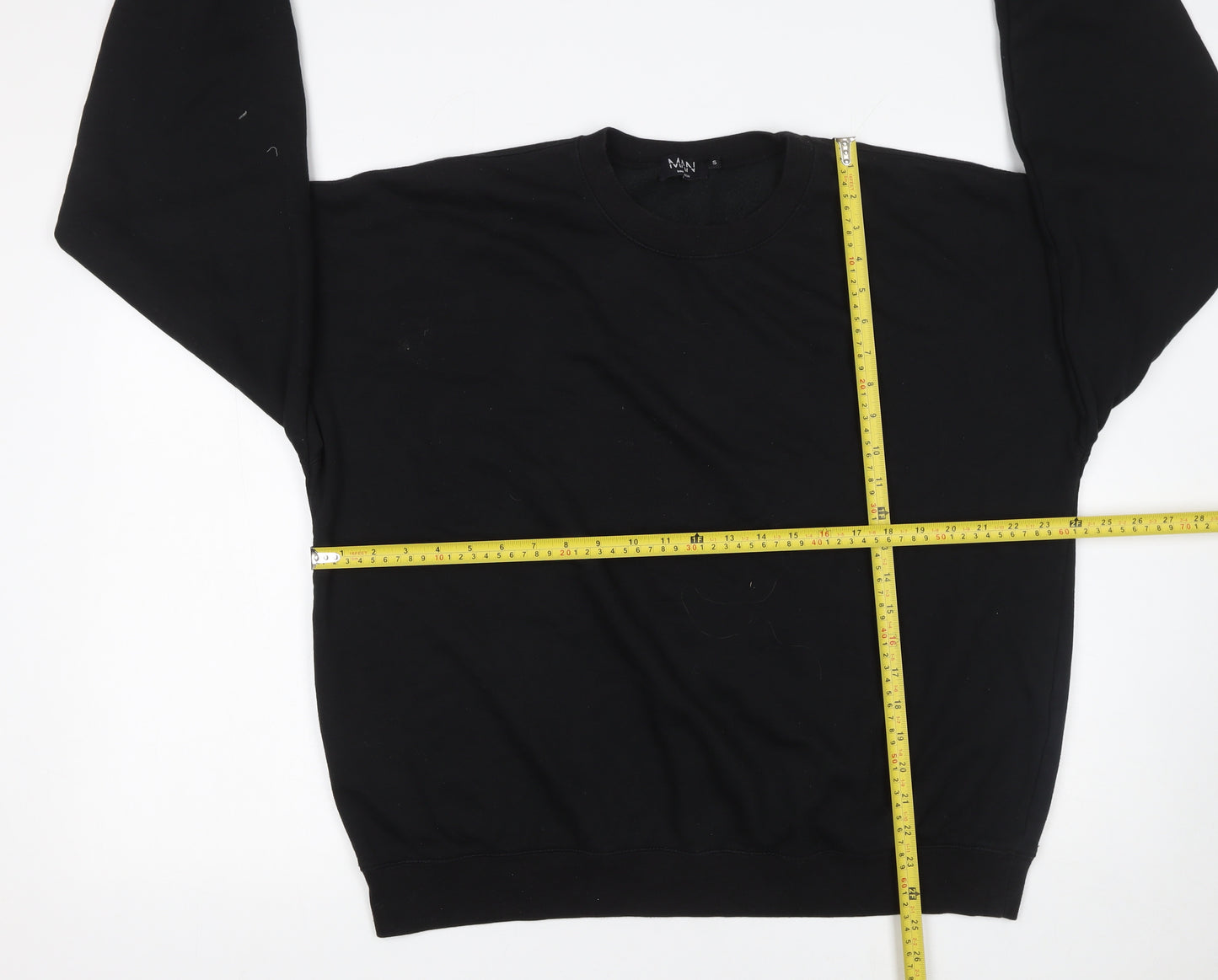 boohooMAN Men's Black Paris Graphic Print Pullover Sweatshirt Size S