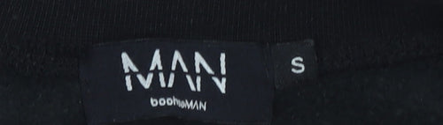 boohooMAN Men's Black Paris Graphic Print Pullover Sweatshirt Size S