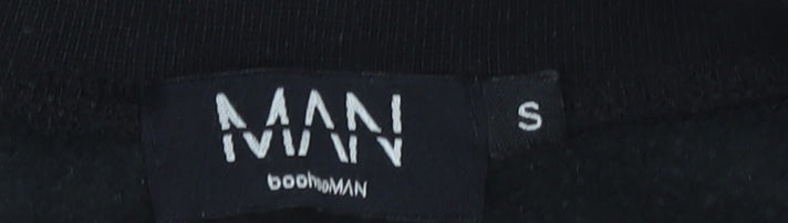 boohooMAN Men's Black Paris Graphic Print Pullover Sweatshirt Size S