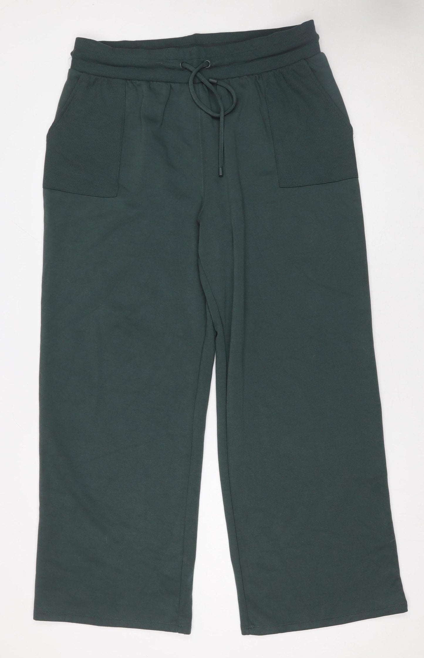 F&F Men’s Green L Regular Fit Sweatpants with Drawstring Waist