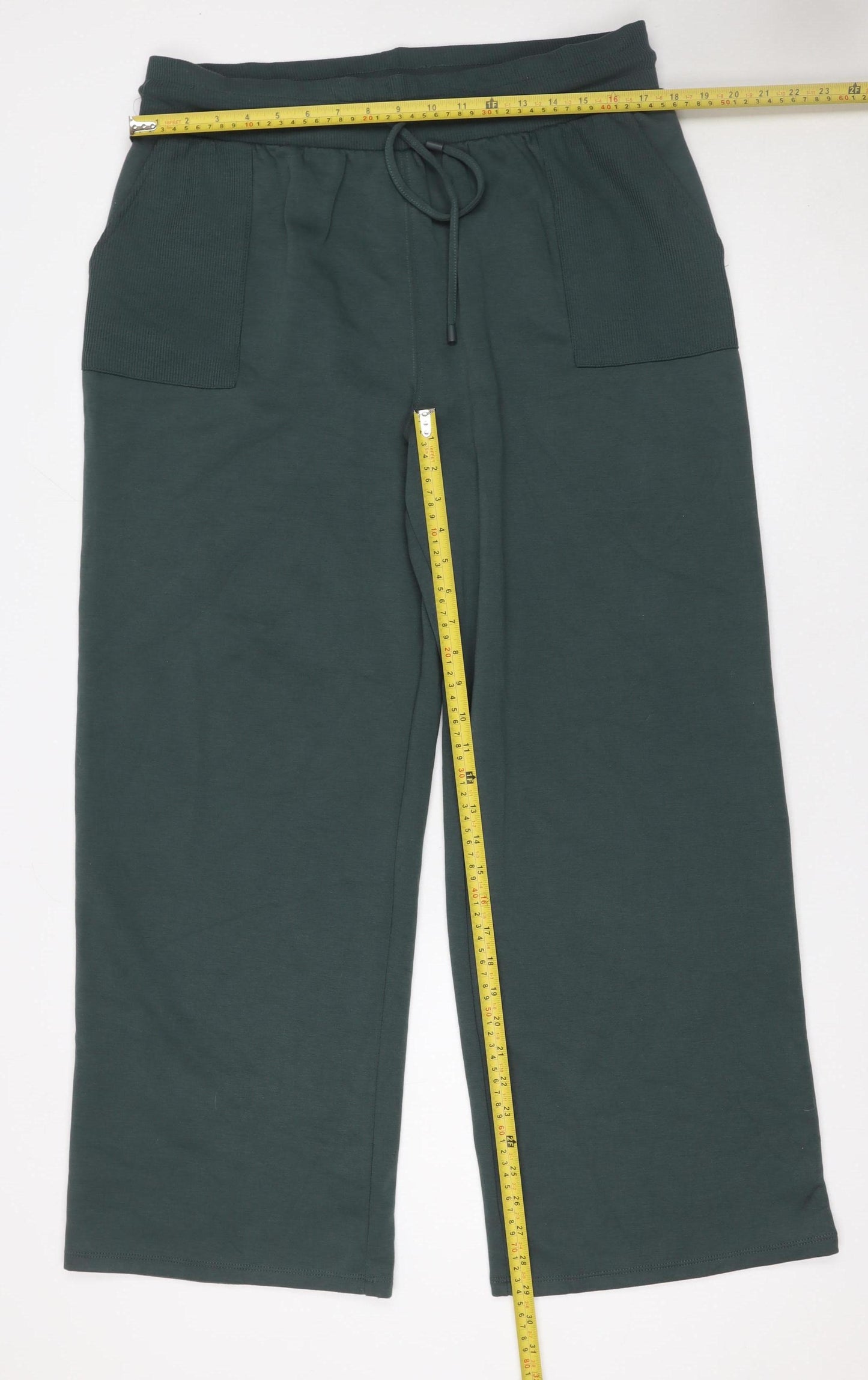 F&F Men’s Green L Regular Fit Sweatpants with Drawstring Waist