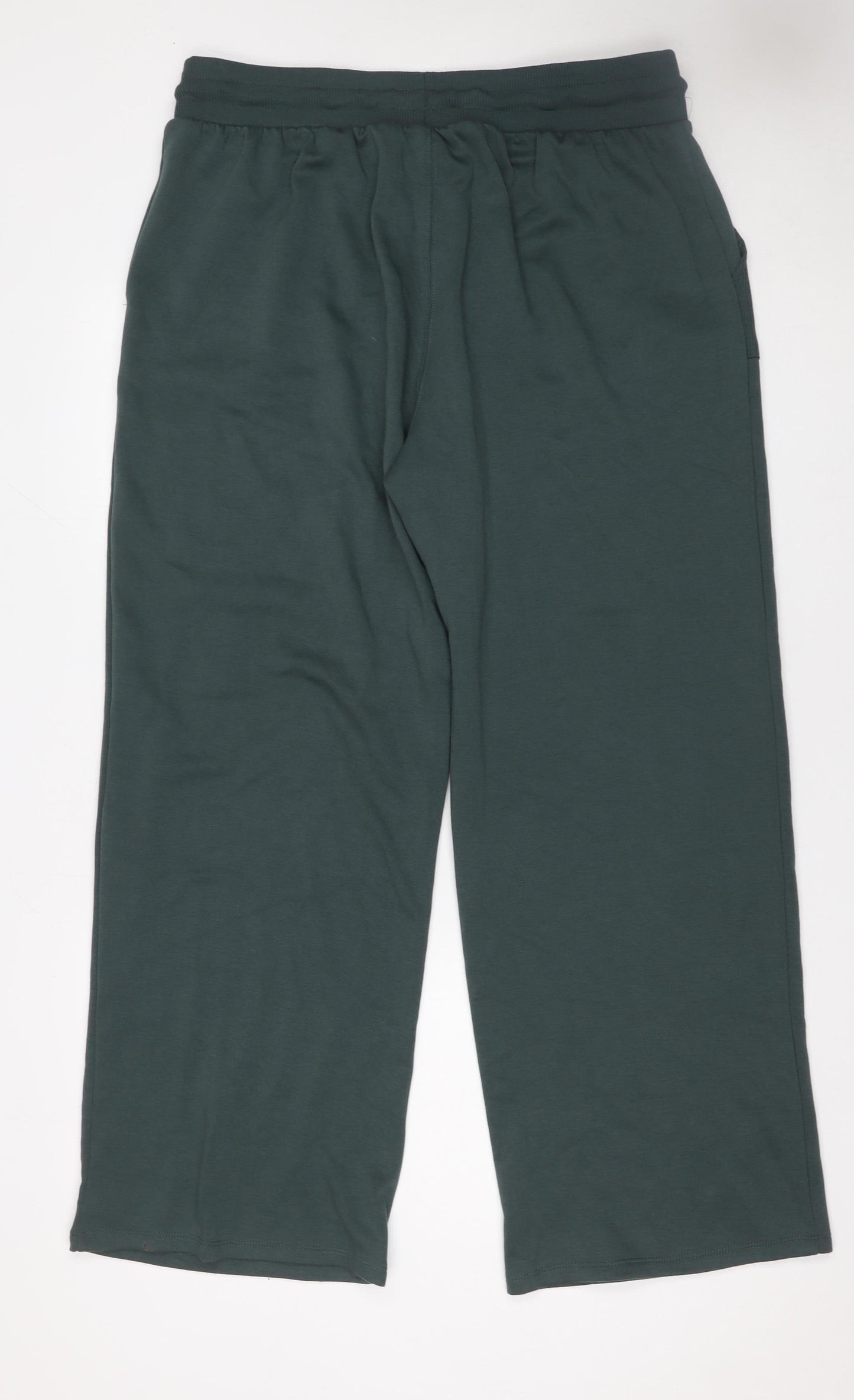 F&F Men’s Green L Regular Fit Sweatpants with Drawstring Waist