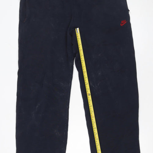 Nike Men’s Blue Jogger Sweatpants M Cotton Blend Sportswear