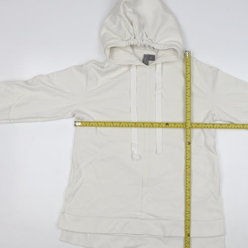 Sweaty Betty Womens Ivory Hoodie XXS Pullover Cotton Blend