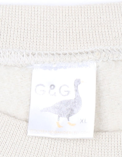 Goose & Gander Women Beige XL Pullover Sweatshirt Crew Neck Casual