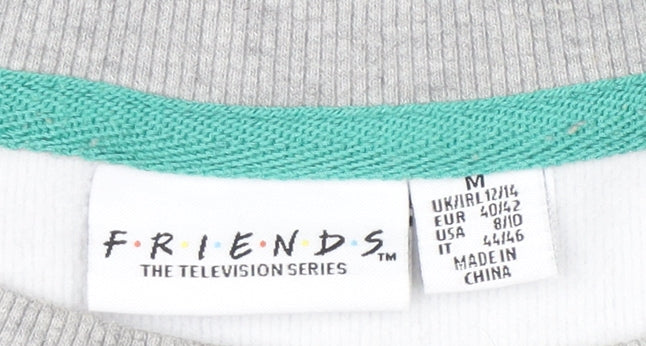 Friends Grey Women's Sweatshirt Medium Crew Neck Cotton Blend