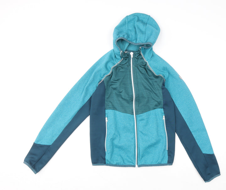 Regatta Girls Blue Full Zip Fleece Hoodie 14 Years Outdoor Activewear