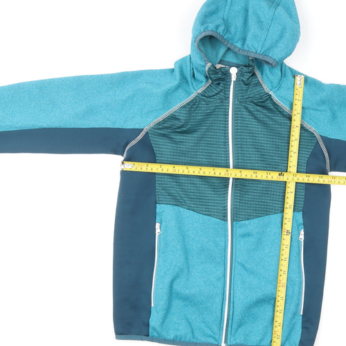 Regatta Girls Blue Full Zip Fleece Hoodie 14 Years Outdoor Activewear