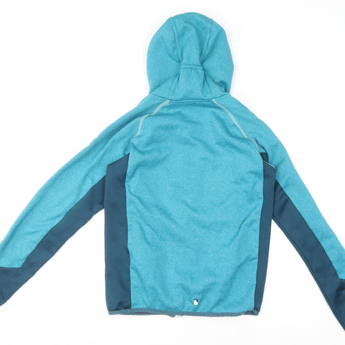 Regatta Girls Blue Full Zip Fleece Hoodie 14 Years Outdoor Activewear