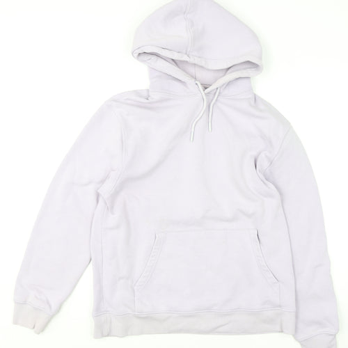 Topman Unisex Adults Lilac Pullover Hoodie M Cotton Blend