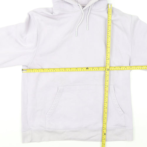Topman Unisex Adults Lilac Pullover Hoodie M Cotton Blend