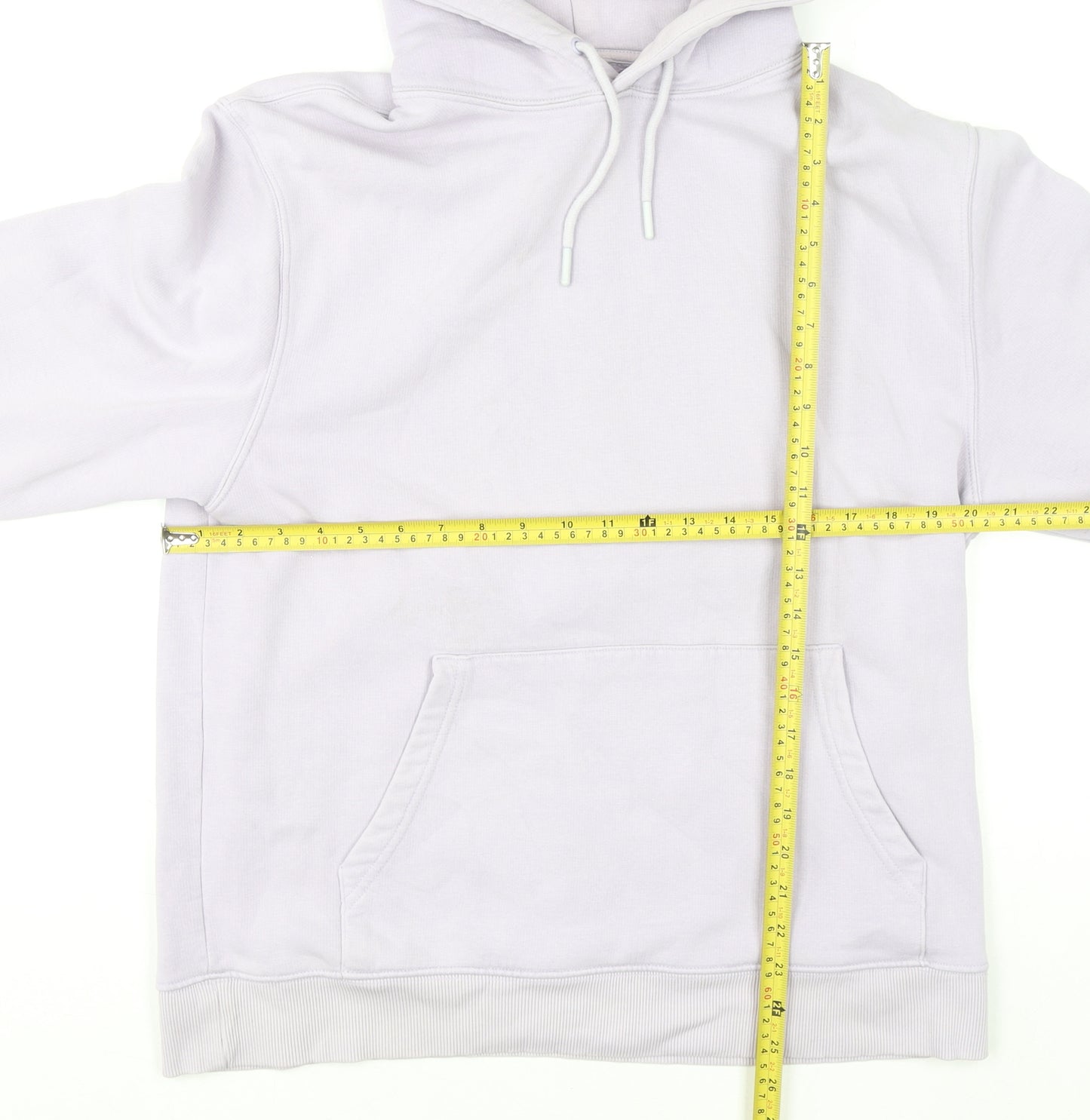 Topman Unisex Adults Lilac Pullover Hoodie M Cotton Blend