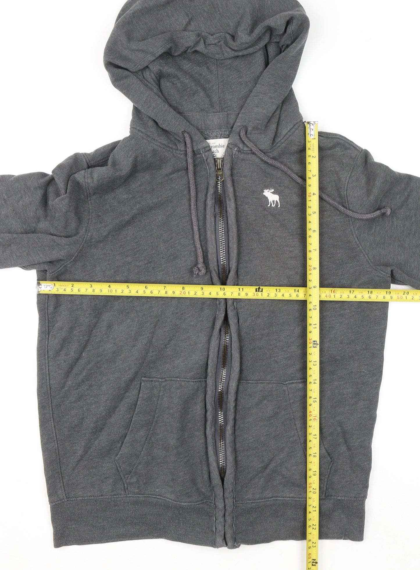 Abercrombie & Fitch Men’s Grey Full Zip Hoodie Size S