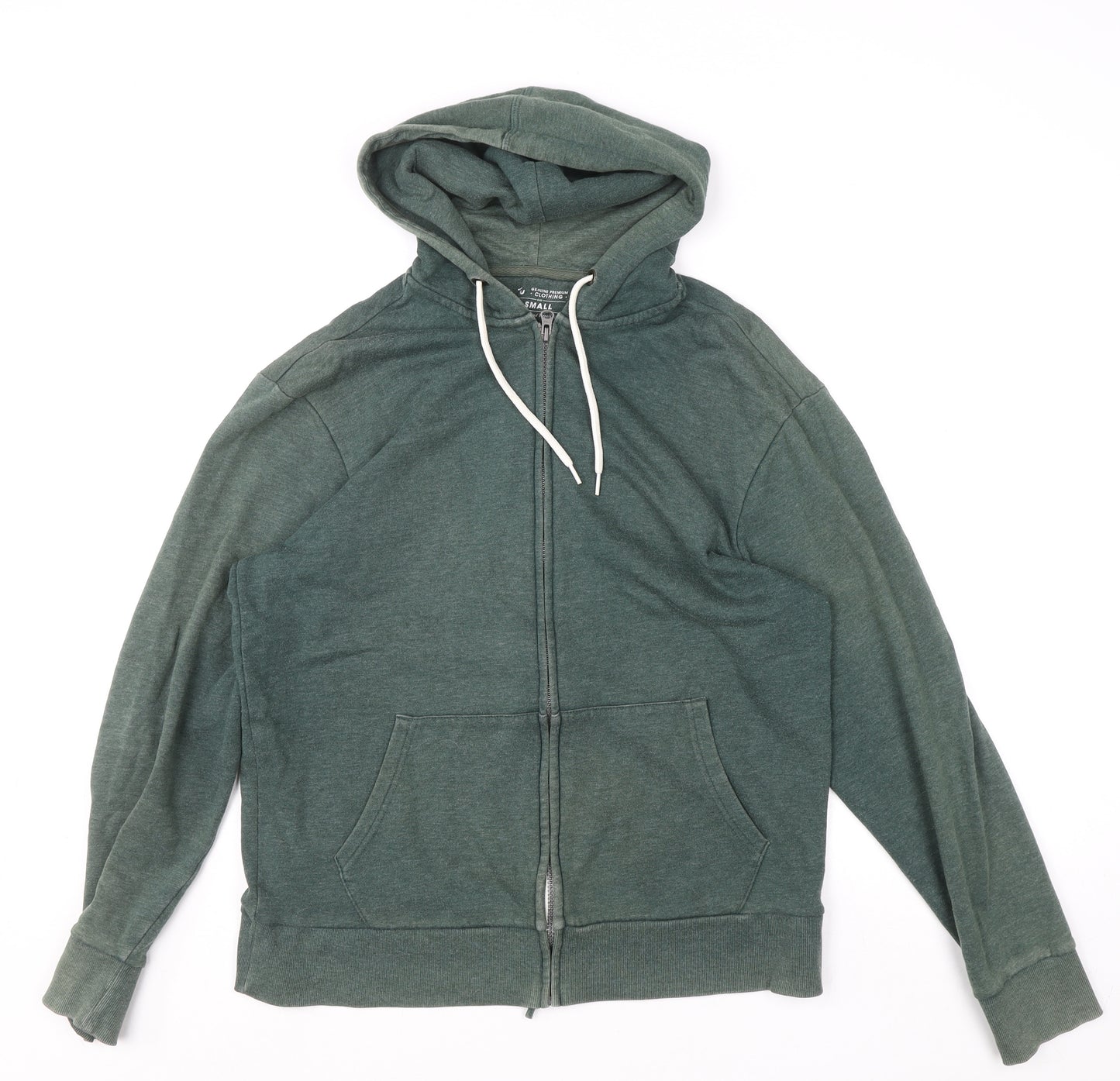 Tu Men's Green Full Zip Hoodie Small Cotton Blend