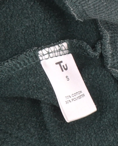 Tu Men's Green Full Zip Hoodie Small Cotton Blend