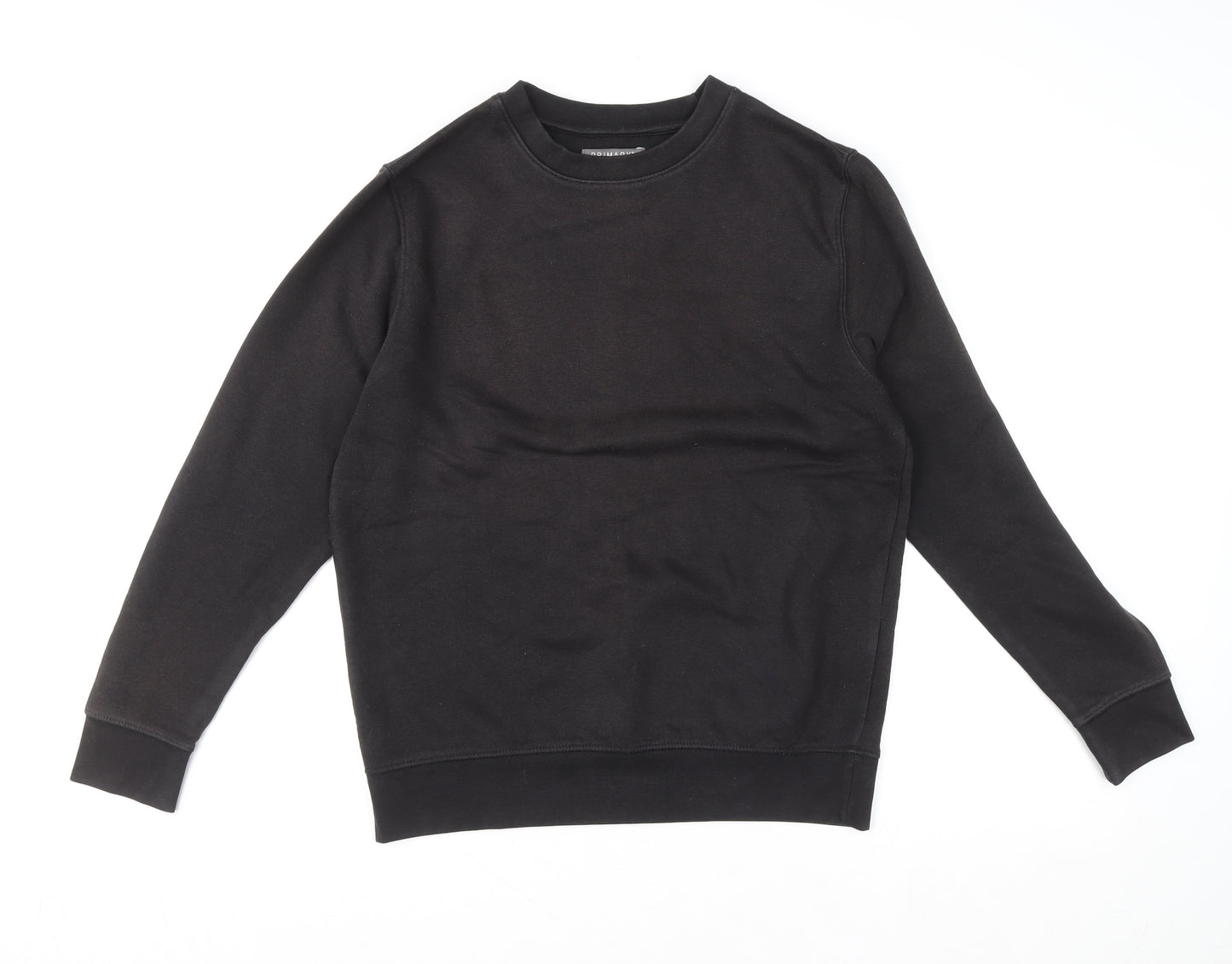 Primark Men Black Medium Pullover Sweatshirt Crew Neck Fleece