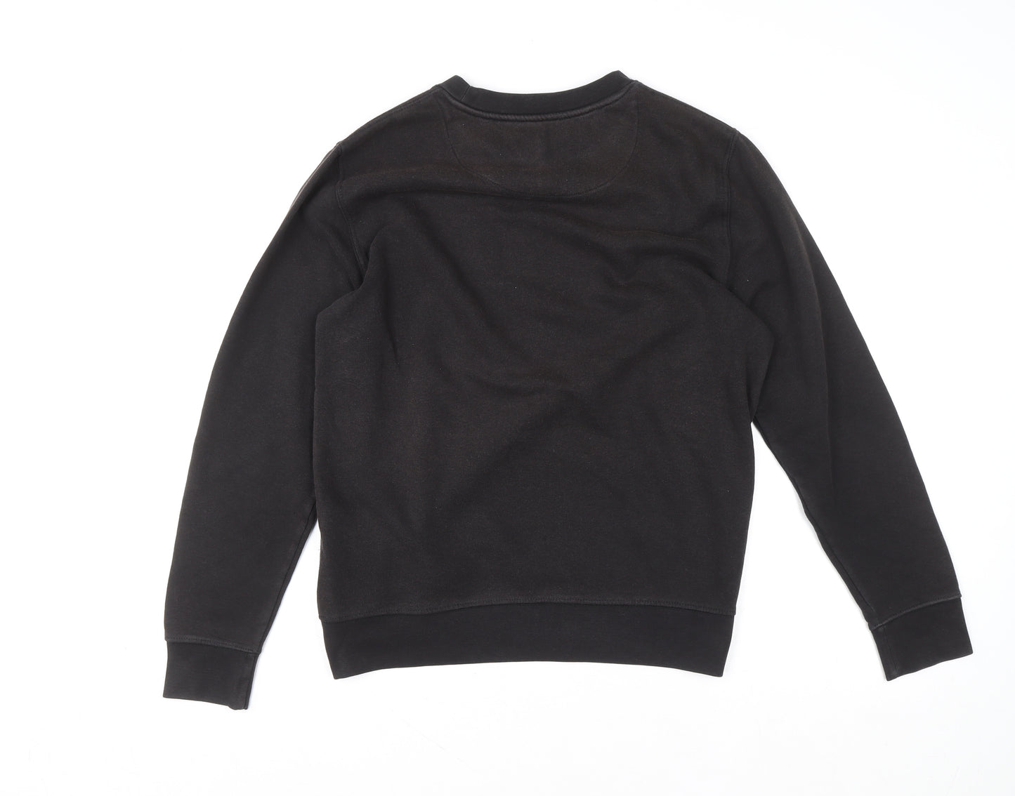 Primark Men Black Medium Pullover Sweatshirt Crew Neck Fleece