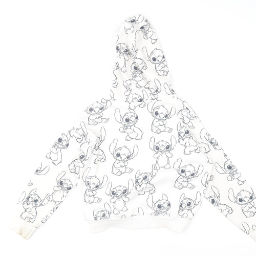 Disney Stitch Boys Ivory Hoodie 8-9 Years Pullover Graphic Print George
