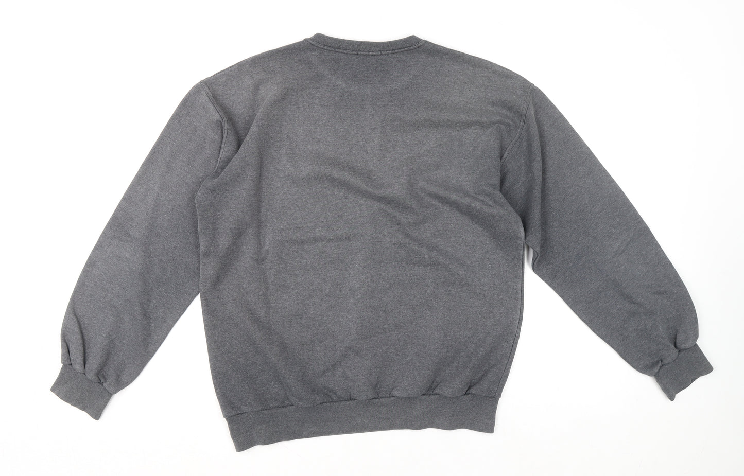 Men's MV Fexion Grey Crew Neck Pullover Sweatshirt Size M