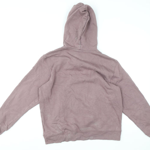 Adidas Mens Brown Pullover Hoodie Size L Logo Fleece Sweatshirt