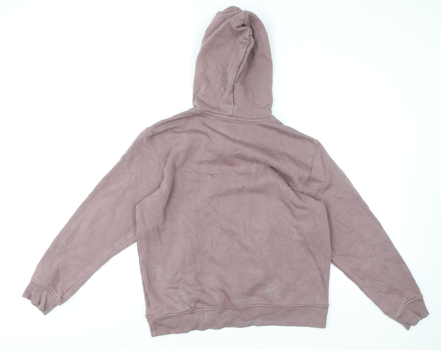 Adidas Mens Brown Pullover Hoodie Size L Logo Fleece Sweatshirt