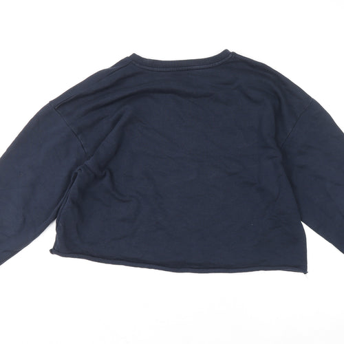 River Island Womens Navy Blue Studded Pullover Sweatshirt M