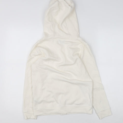 NEXT Girls Ivory Full Zip Hoodie 9 Years Cotton Blend Casual Sweatshirt