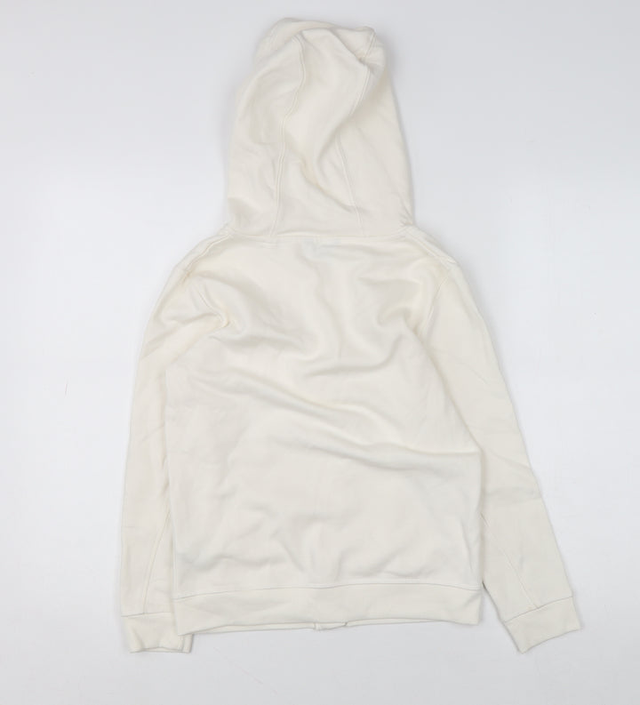 NEXT Girls Ivory Full Zip Hoodie 9 Years Cotton Blend Casual Sweatshirt