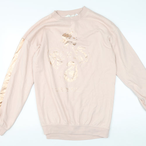 H&M Teens Pink Hogwarts Sweatshirt 14Y+ Cotton Blend
