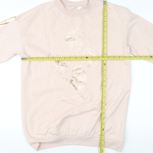 H&M Teens Pink Hogwarts Sweatshirt 14Y+ Cotton Blend