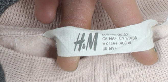H&M Teens Pink Hogwarts Sweatshirt 14Y+ Cotton Blend