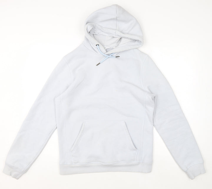 Next Women's Blue Pullover Hoodie Small Cotton Blend Soft Fleece