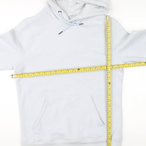 Next Women's Blue Pullover Hoodie Small Cotton Blend Soft Fleece