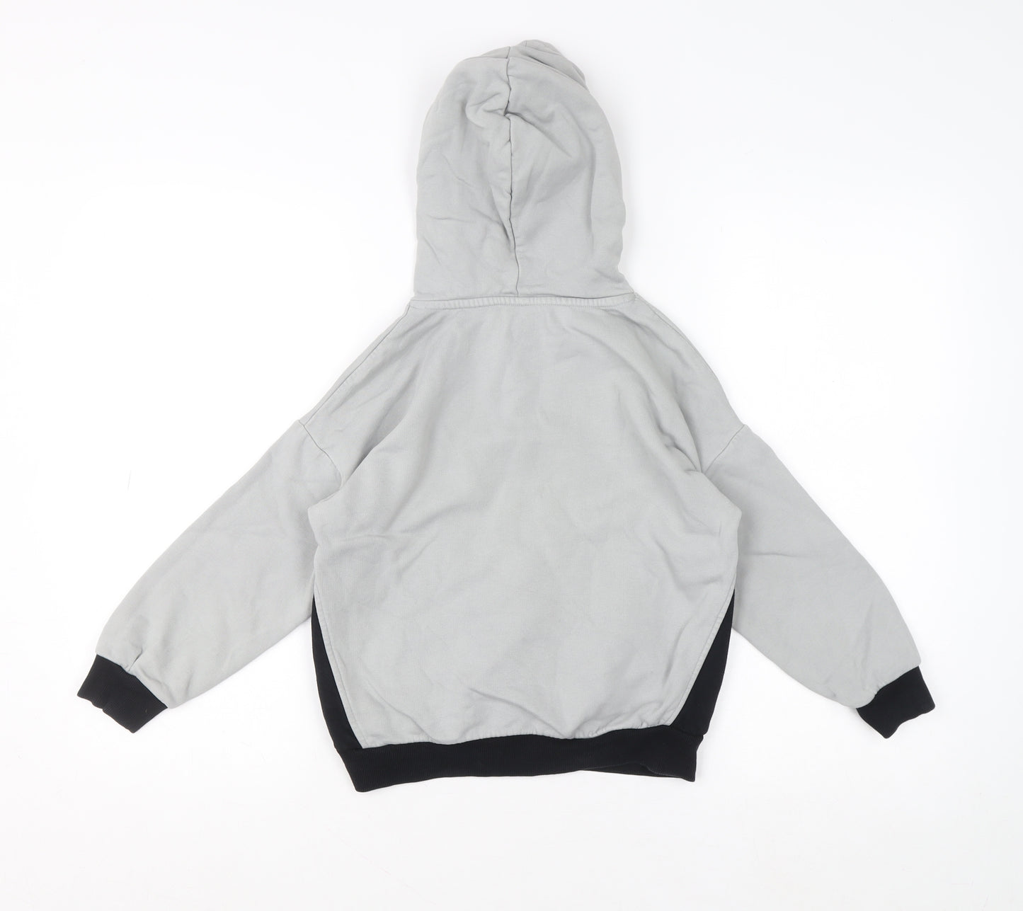 Marks and Spencer Boys Grey Raiders Pullover Hoodie 7-8 Years Cotton Blend