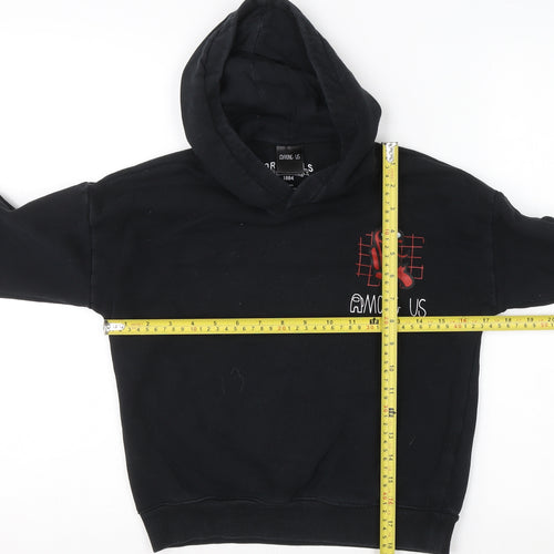 Marks and Spencer Boys Black Among Us Pullover Hoodie 7-8 Years