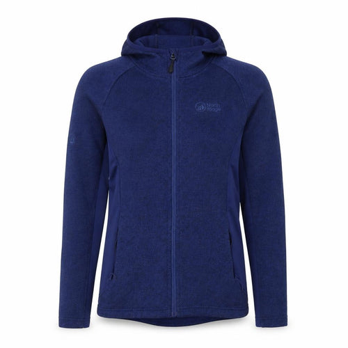 North Ridge Womens Blue Size 12 Hooded Fleece Windbreaker Jacket