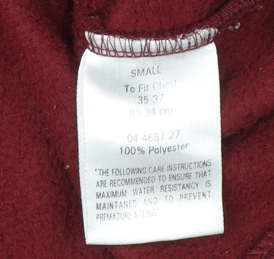 Peter Storm Men's Red Full Zip Fleece Sweatshirt Size S