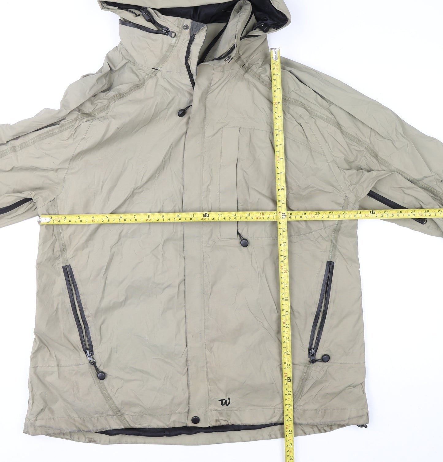 Wäfo Men's Beige Waterproof Hiking Parka Jacket 2XL Hooded Windproof