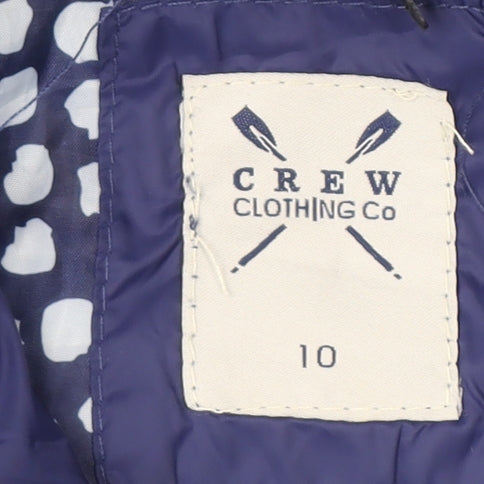 Crew Clothing Women Blue Size 10 Hooded Puffer Jacket
