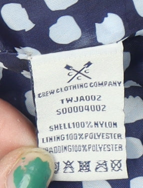 Crew Clothing Women Blue Size 10 Hooded Puffer Jacket