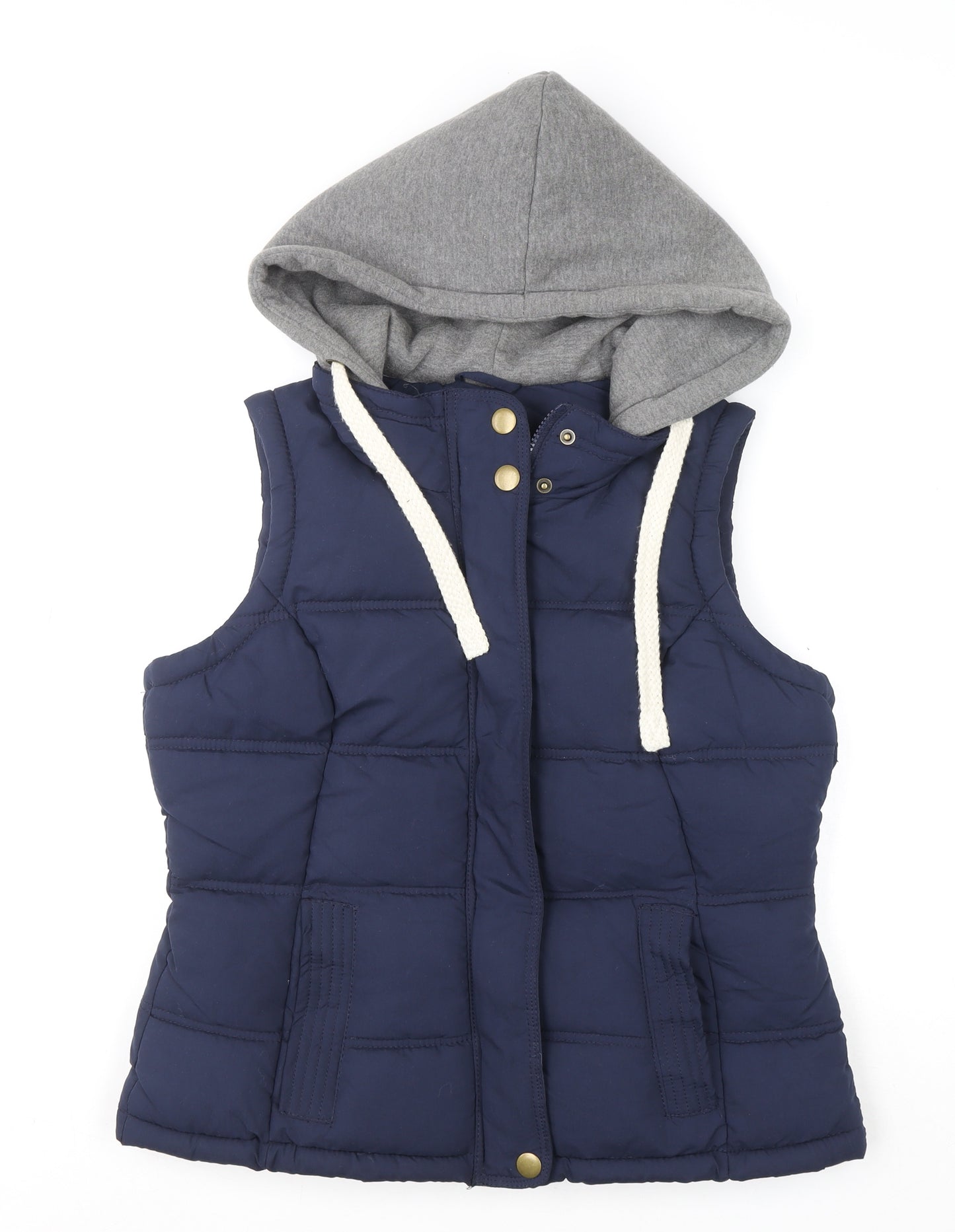 George Women’s Blue Puffer Hooded Waistcoat Size 14