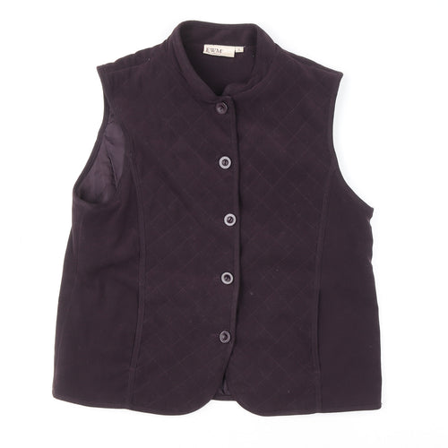 EWM Women Black Quilted Sleeveless Waistcoat S Classic Polyester