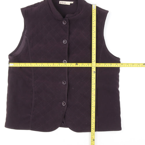EWM Women Black Quilted Sleeveless Waistcoat S Classic Polyester