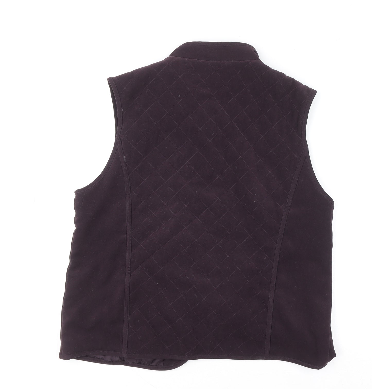 EWM Women Black Quilted Sleeveless Waistcoat S Classic Polyester