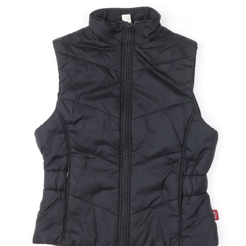 Decathlon Women's Black Puffer Waistcoat Gilet Size 8
