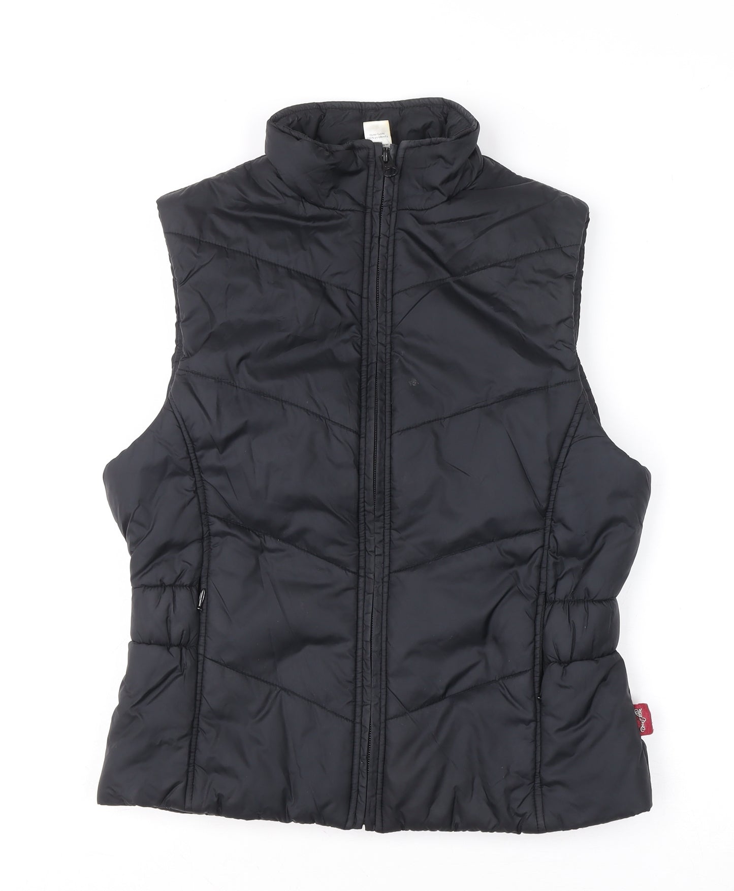 Decathlon Women's Black Puffer Waistcoat Gilet Size 8