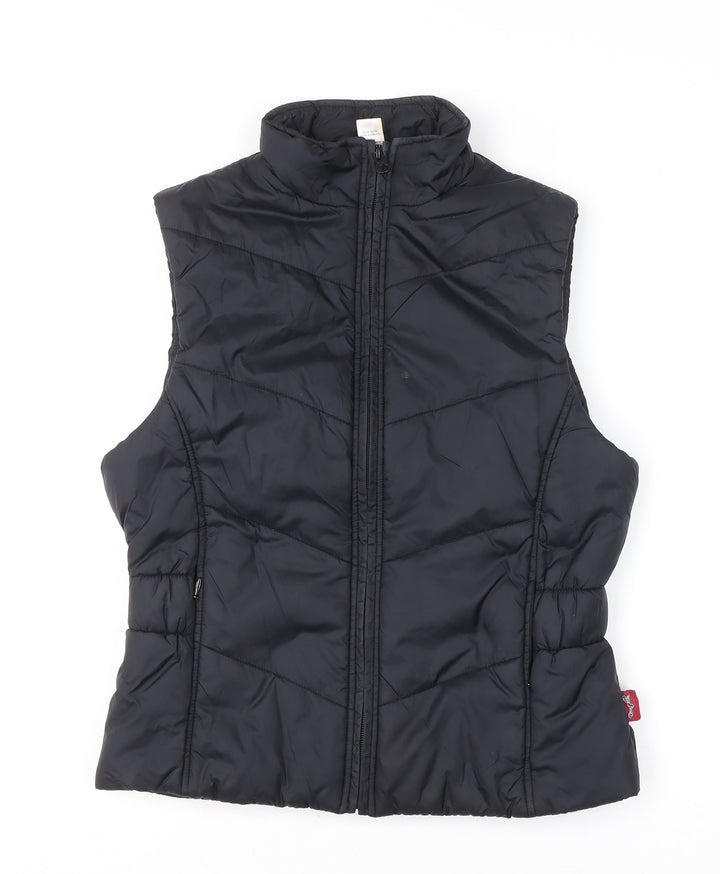 Decathlon Women's Black Puffer Waistcoat Gilet Size 8