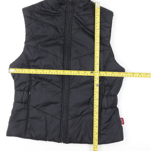 Decathlon Women's Black Puffer Waistcoat Gilet Size 8
