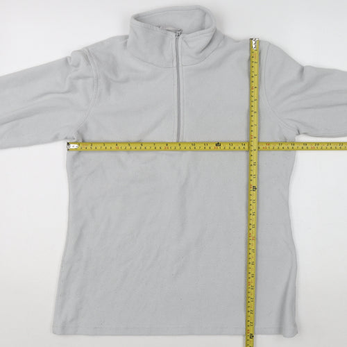 Mountain Warehouse Women Grey 1/2 Zip Fleece Pullover Sweatshirt M